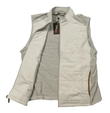 RLX Ralph Lauren Men's Grey Heather Wool Blend Hybrid Full Zip Vest $248