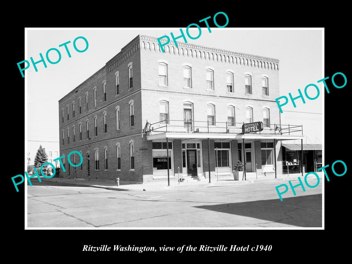 OLD 8x6 HISTORIC PHOTO OF RITZVILLE WASHINGTON THE RITZVILLE HOTEL c1940 eBay