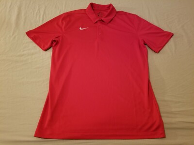 Mens Nike Golf Polo Shirt M Medium Red Athletic