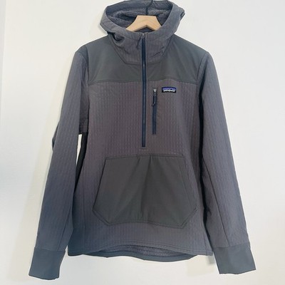 Patagonia R2 TechFace Pullover Mens M Hoodie Grid Fleece lined Outdoor Hiking