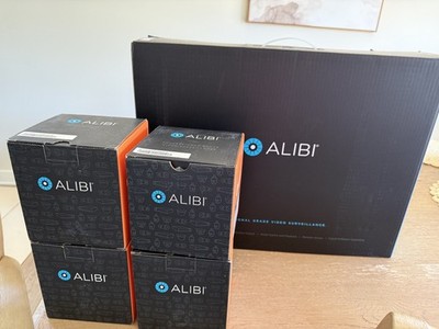 4 Alibi Cameras Flex Series ALI-FD20-VAW & Alibi NVR Flex Series ALI-NR082F-2-D