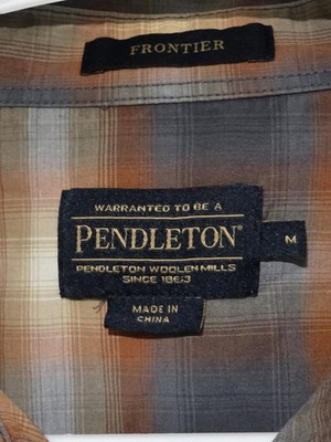 PENDLETON Frontier Pearl Snap Button Front Shirt Men's M Multicolor Plaid