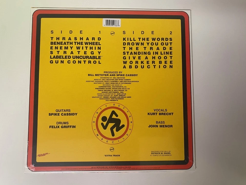 D.R.I. THRASH ZONE  LP RECORD TANGERINE COLOR VINYL LIMITED TO 400 NEW SEALED - Image 2 of 2