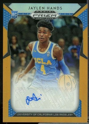 Jaylen Hands UCLA Basketball Panini Prizm Orange Rookie autograph card /125 NCAA