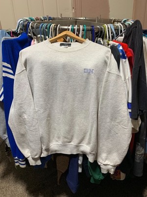 vintage XL ibm sweatshirt technology script promo basic grey