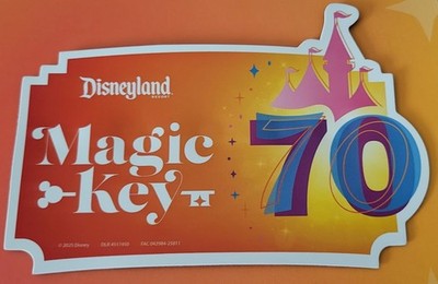 Disneyland Magic Key Magnet 70th Anniversary Annual Passholder Souvenir NEW 2025
