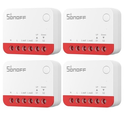4Pack SONOFF Zigbee Smart Roller Shutter Switch MINI-ZBRBS Percentage Adjustment