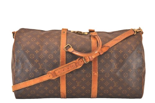 Authentic Louis Vuitton Monogram Keepall Bandouliere 55 M41414 Boston Bag 178AB