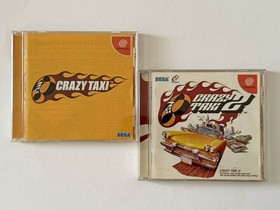 Lot 2 Crazy Taxi 1 2 W/Obi Manual Sega Dreamcast DC Good Used Game NTSC-J Japan