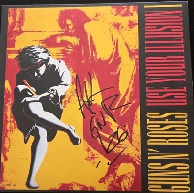 Axl Rose Signed Use Your Illusion Guns N Roses Vinyl PROOF