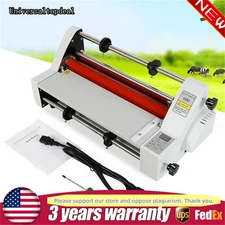 A3 Laminator Machine, V350 13inch Hot Cold Roll Laminating Machine Four Rollers