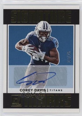 2018 Panini Donruss Signature Marks Blue 23/25 Corey Davis #SM-CD Auto v7j