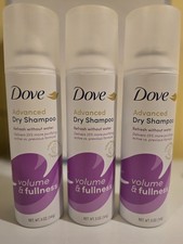 3 Dove Advanced Dry Shampoo Refresh without water