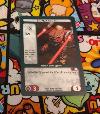 Battletech CCG TCG: Cicada (CDA-2A) - blue border