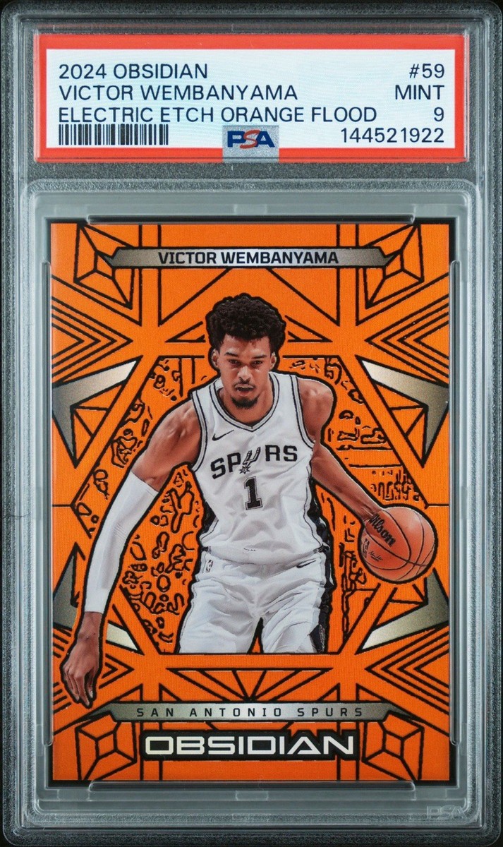 PSA 2024 Panini Obsidian Victor Wembanyama Orange Flood Electric