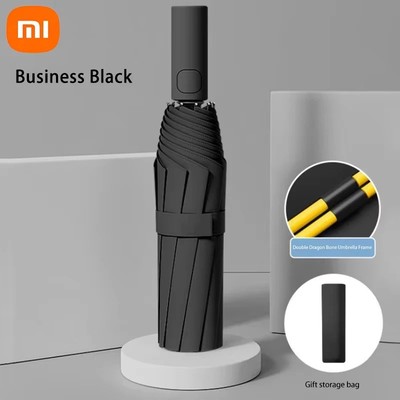 24-Bone Auto Folding Umbrella   UV, Rain & Wind Resistant Protection