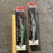 LOT of Two Yo-ZURI 3d Prism Fishing Lures = Sinking 1 3/4 oz -  5 1/2"   140S