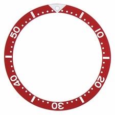 INSERTO LUNETTA PER SEIKO 7002 6309,7S26, SKX007K2,726-0030, SKX173 DIVER AUTO ROSSO