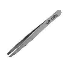 Classic Diamond Coated Tip, Stainless Steel Slanted Tweezers for Precise Eyebrow
