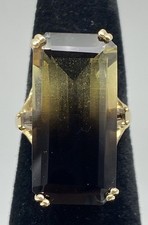 14k Yellow Gold Bi - Color Gemstone Statement Ring 7.5g