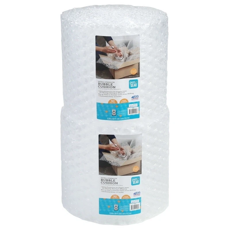 Bubble Cushion Wrap Extra Strength 2-Pack Large Bubble Protection Shipping New - Image 3 of 4