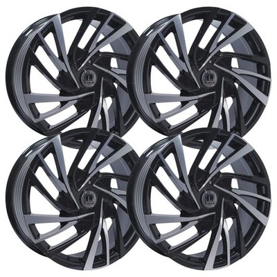 (Set-4) Lux 41 20x8.5 6x120 31mm Black Machined Wheels Rims 20 Inch