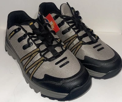 Skechers Memory Foam Wide Fit Men’s 9.5W Tan Black Walking Comfort Sneakers - Image 1 of 4