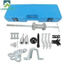 17Pcs Slide Hammer Dent Puller Tool Kit Wrench Adapter Axle Bearing Hub Auto Set