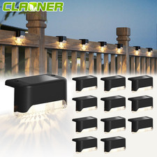 4-16X LED Solarleuchten Zaunleuchte Wandlampen Gartenleuchte Außen Treppen Lampe