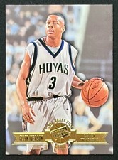 Allen Iverson Rookie Card - 1996 Press Pass Gold Draft Pick - 76ers Basketball. rookie card picture