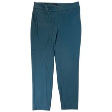 Talbots Womens Chatham Ankle Pant Size 10 Blue Invisible Zipper