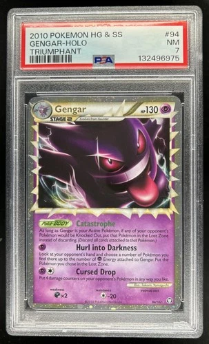 2010 Pokemon HeartGold & SoulSilver Triumphant Gengar #94/102 PSA 7
