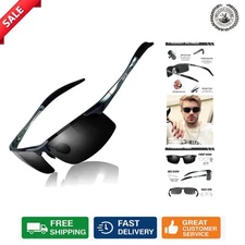 Durable AI-Mg Frame Men’s Sunglasses with TAC Polarized Lenses & Accessories
