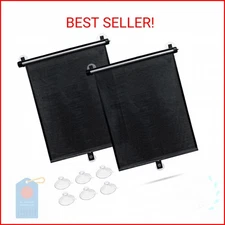 Sfee Car Window Shade for Side Windows, 2 Pack Sun Shade Retractable for Car Blo