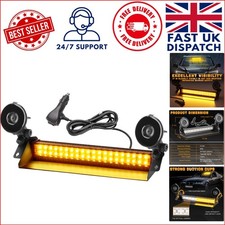 High-Intensity Waterproof Amber Strobe Light Bar - 40 LEDs, 29 Patterns
