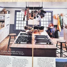 1992 General Electric Monogram Kitchen Vintage Print Ad 90s Decor Design Art