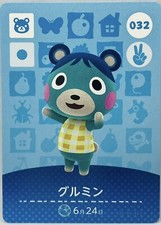 Amiibo Cards 032 Bluebear Animal Crossing Japanese Doubutsunomori
