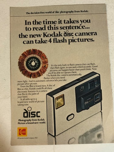 1982 Kodak Disc Camera Vintage Print Ad Advertisement pa31 | eBay