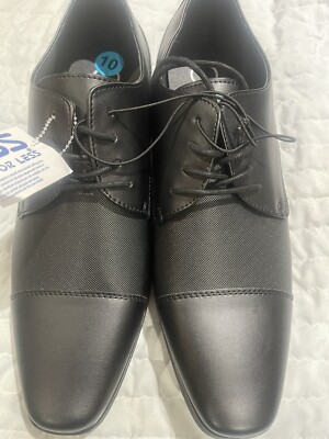 Calvin Klein men leather classic shoes black color size 10