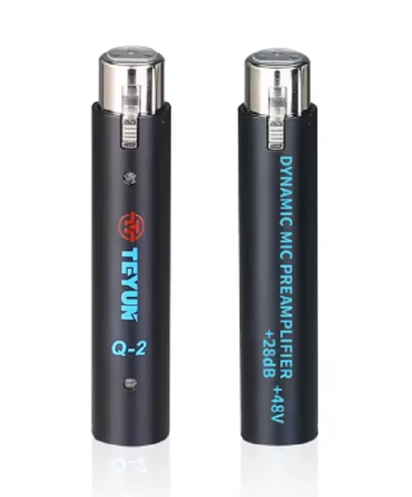 TEYUN Q2 Microphone Dynamic Preamplifier 28Db Gain Dynamic Mic Amplifier 48V - Image 4 of 4