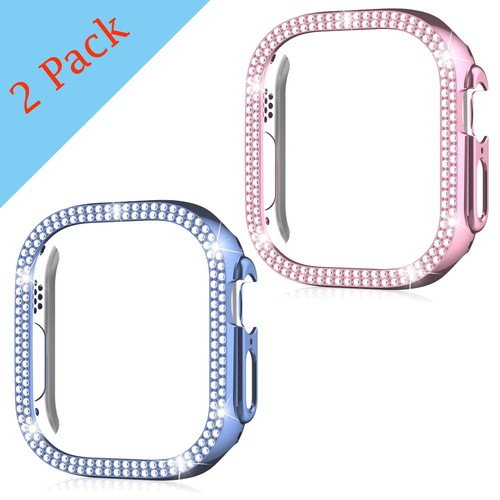 PAQUETE DE 2 Funda protectora facial con diamantes brillantes para Apple Watch Ultra 49mm Serie 8/7 - Imagen 38 de 41
