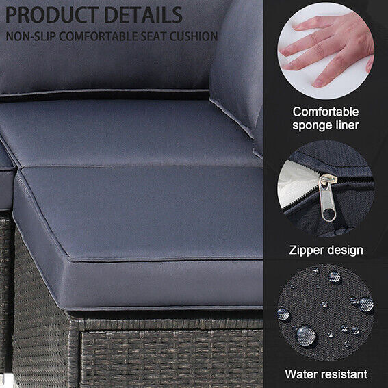 14 PCs Outdoor Patio Furniture Chair Cushions Set Replacement Sofa