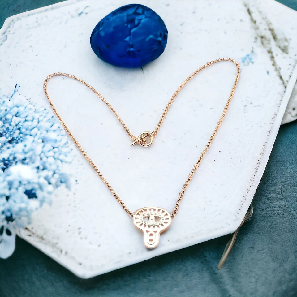 正品! Hermes Chaine D'ancre Divine 18k 玫瑰金钻石项链认证盒 — 第 2/4 张图片