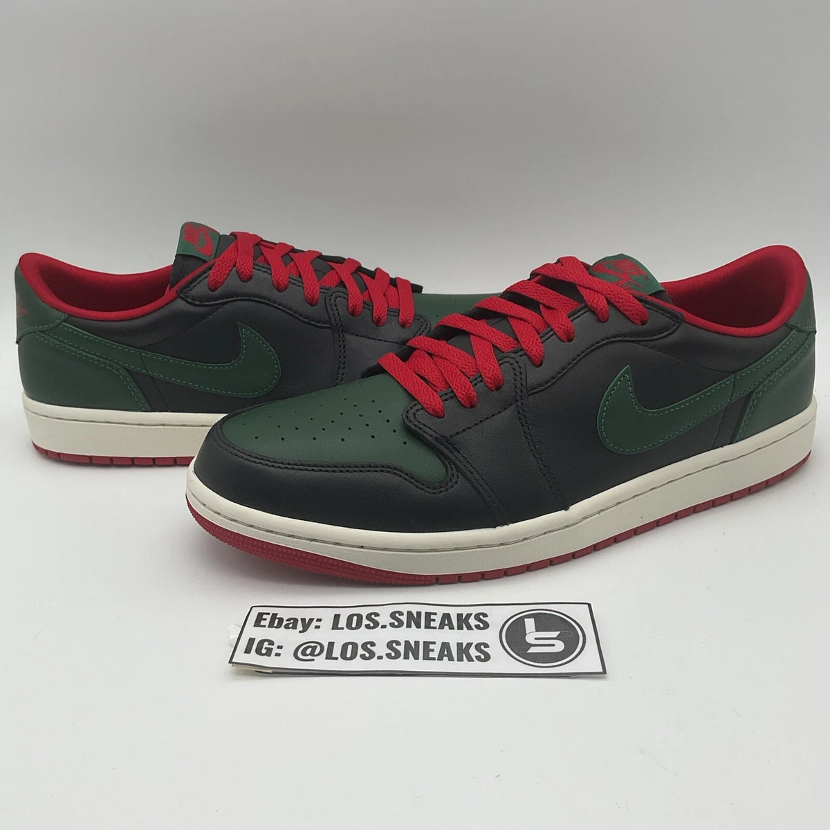 Nike Air Jordan 1 Retro OG Low Black Gorge Green Women’s Size 10 | Mens 8.5 NEW Women main image 2