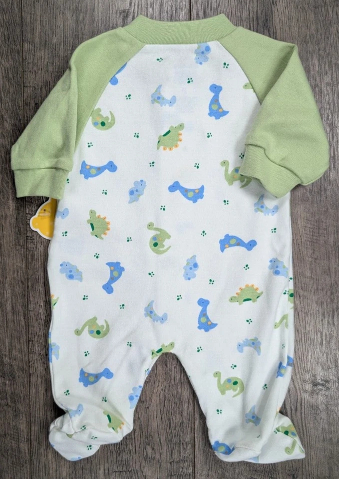Ropa de bebé niño nuevo niño Mine Carter's prematuro verde dinosaurio con patas conjunto Foto 3 de 3