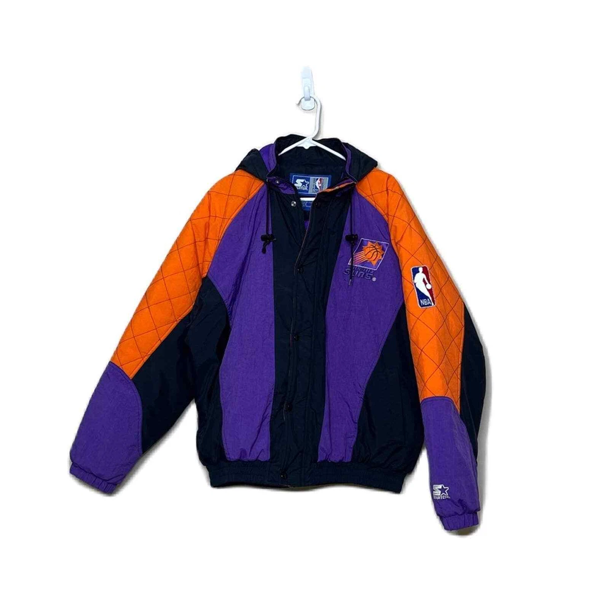 Vintage Phoenix Suns starter jacket large Pull Over Puffer 90s 1/4