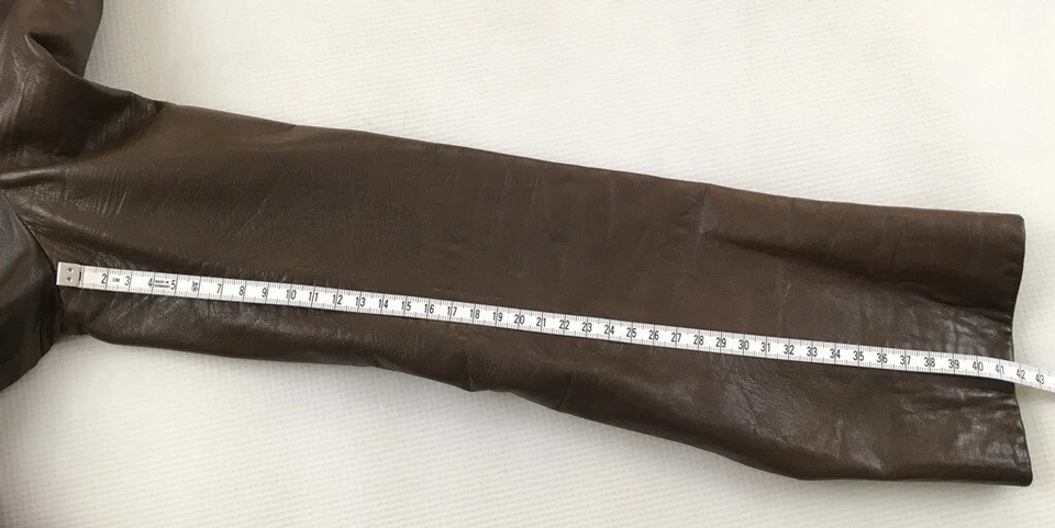 Louis Feraud Contraire leather jacket brown soft blazer vintage womens Small S - Image 4 of 4