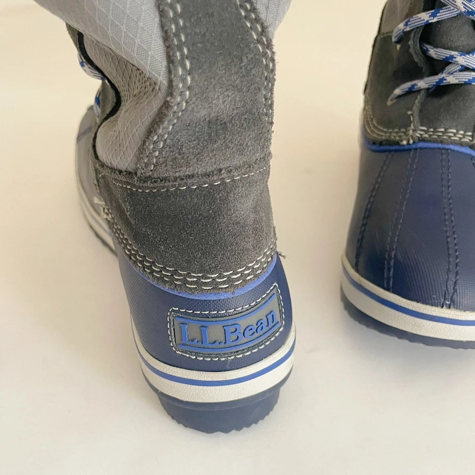 L.L. Bota de Senderismo Bean Youth Talla 6 Tek 2.5 Primaloft 200 Gramos Azul/Gris Usada en Excelente Condición Nueva Foto 4 de 4