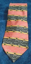 Eagles Wings Mens Tie Stripes Squares & Writing Alphabet & Amazing Grace, Silk