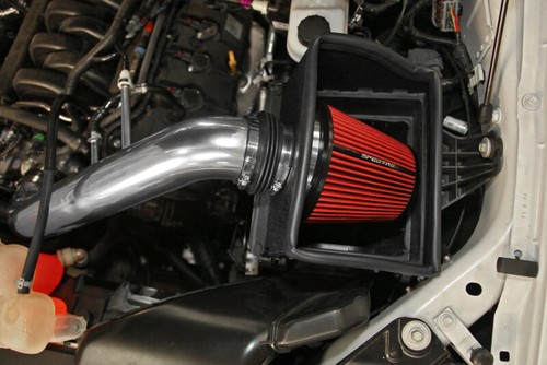 Spectre 15-18 Ford F150 V8-5.0L F/I Air Intake Kit - Polished w/Red Filter - Foto 10 di 10